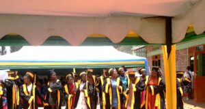 Teenage single mothers graduate and receive sewing equipment